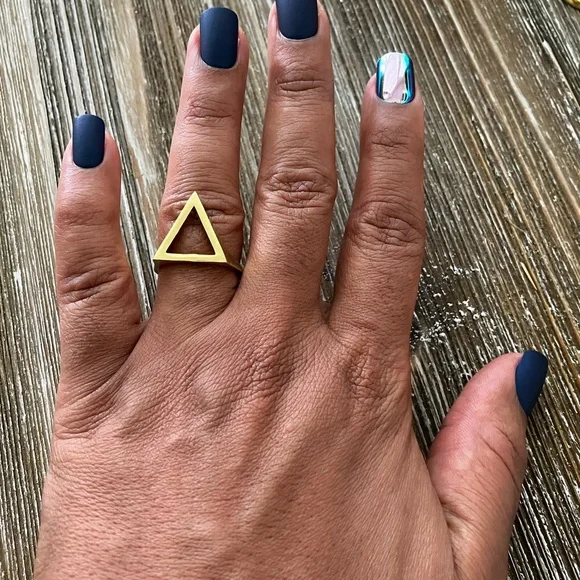 Gorgeous Brass Pyramid Ring - Picture 2 of 7